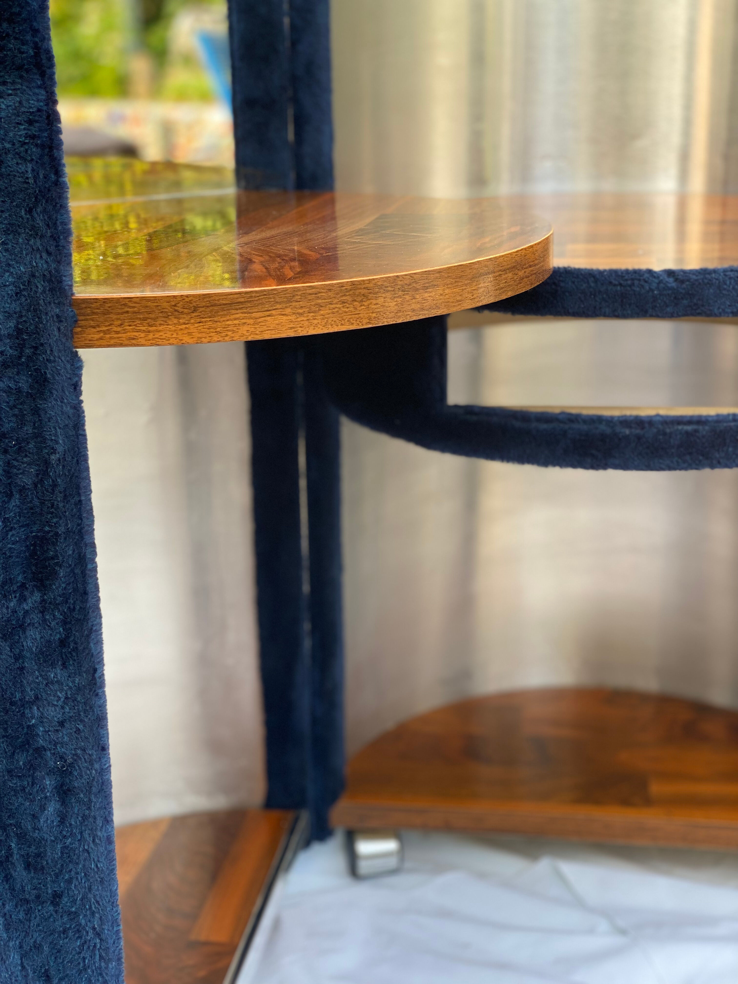 Dressing table covered with faux fur moumoutte, distributed by Roche Bobois 1970s