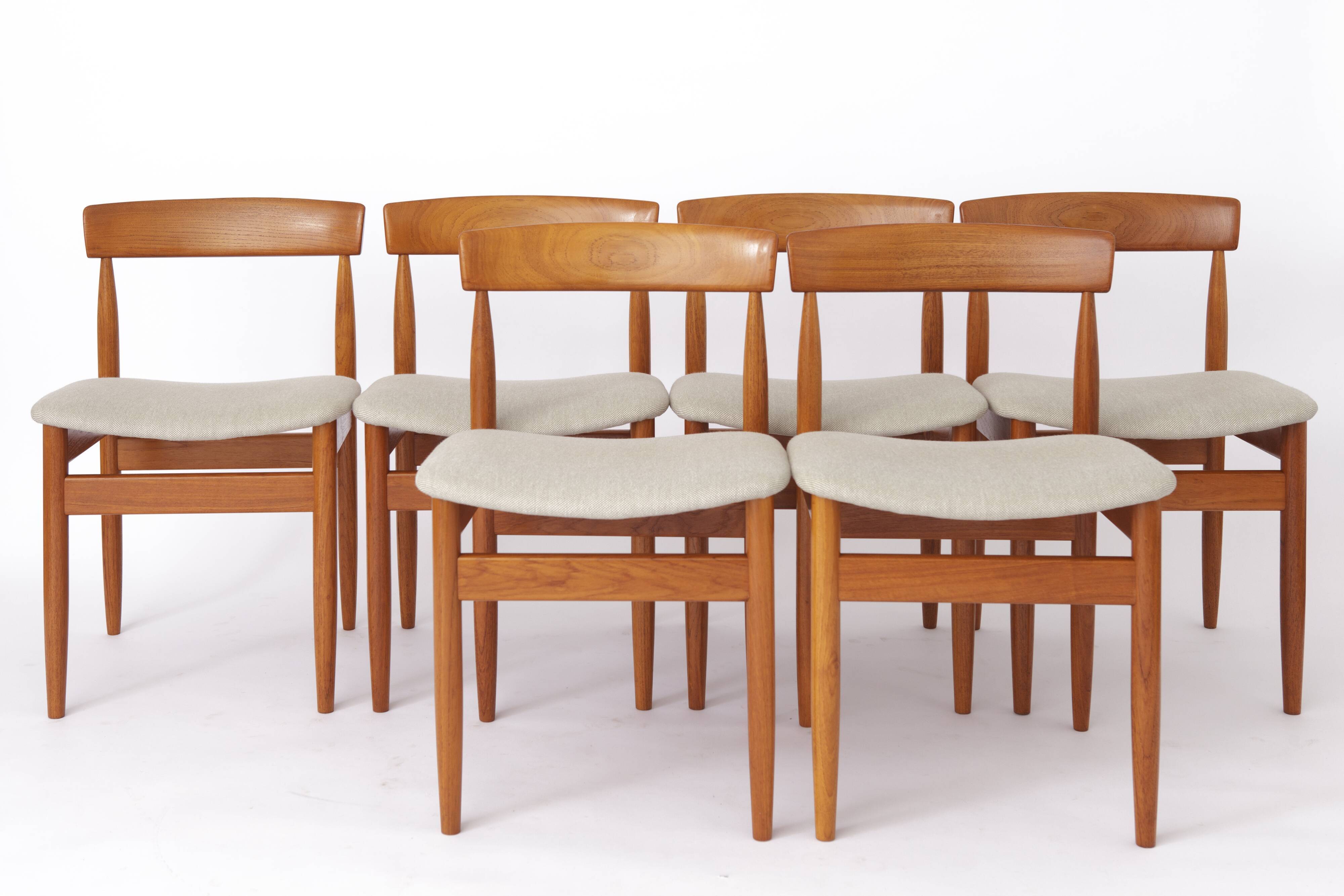 Set of 6 dining chairs in teak by Farsö Stolefabrik Denmark 1960s