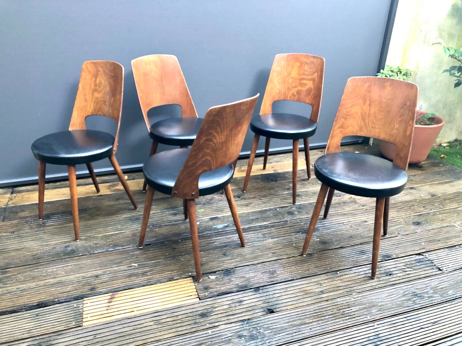 Set de 5 chaises Baumann Mondor