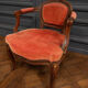 Small convertible armchair Louis XV style late nineteenth velvet