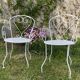 Lot de 2 anciens fauteuils de jardin en fer forgé
