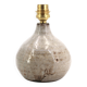 Lampe de potier en grès gris beige signée, céramique artisanale années 70