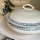 St Amand soup tureen in blue ironstone.