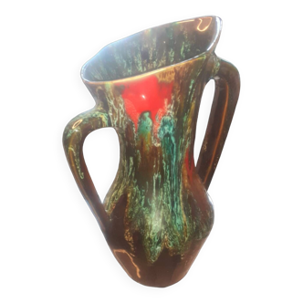 Vase en Céramique des années 1970 France estampillé Vallauris France
