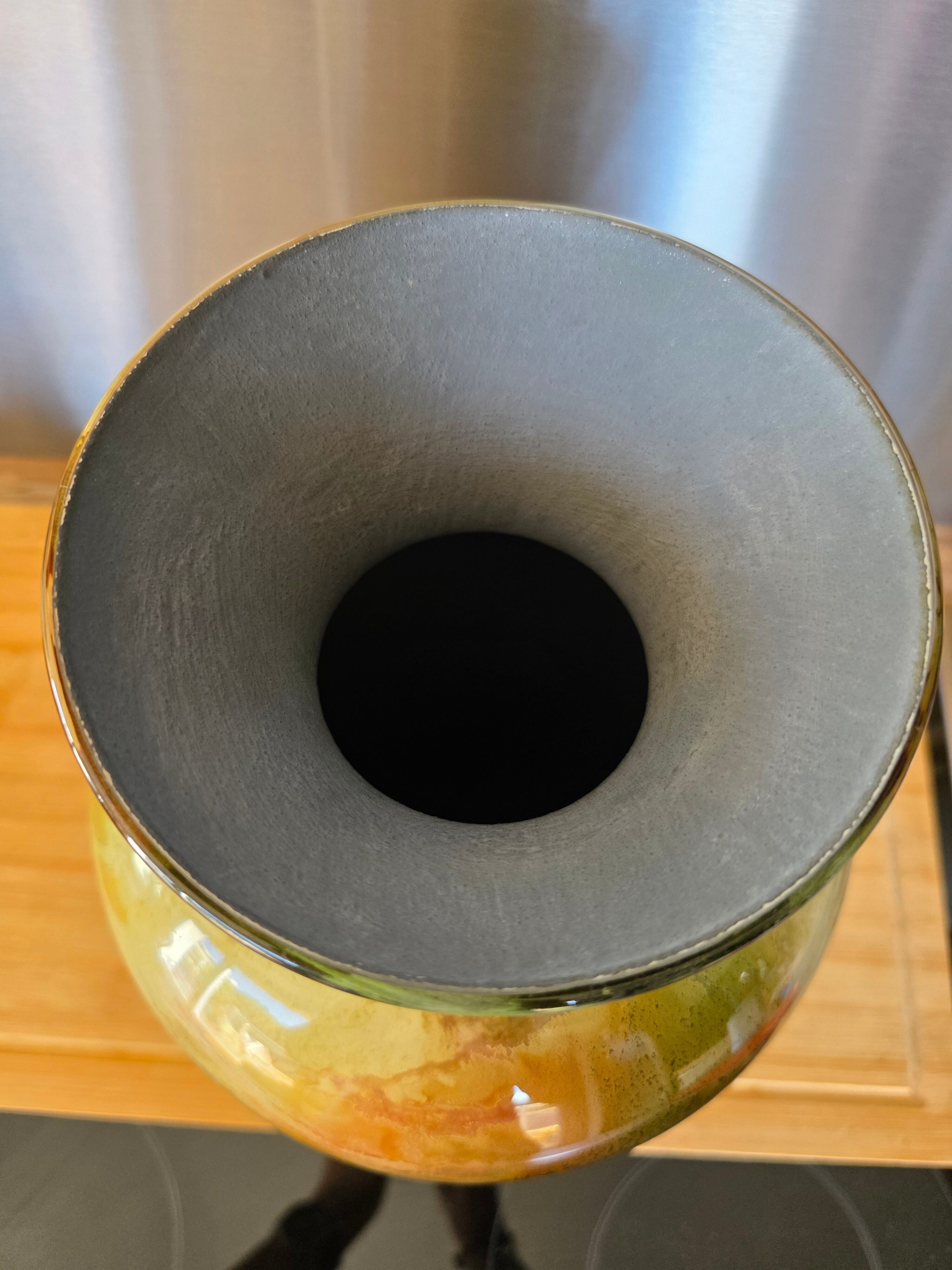 Large Art Vase Lacquered on Glass Jean-Noël Bouillet