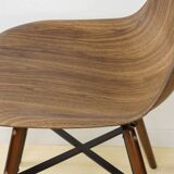 4 chairs in abs, wood and metal