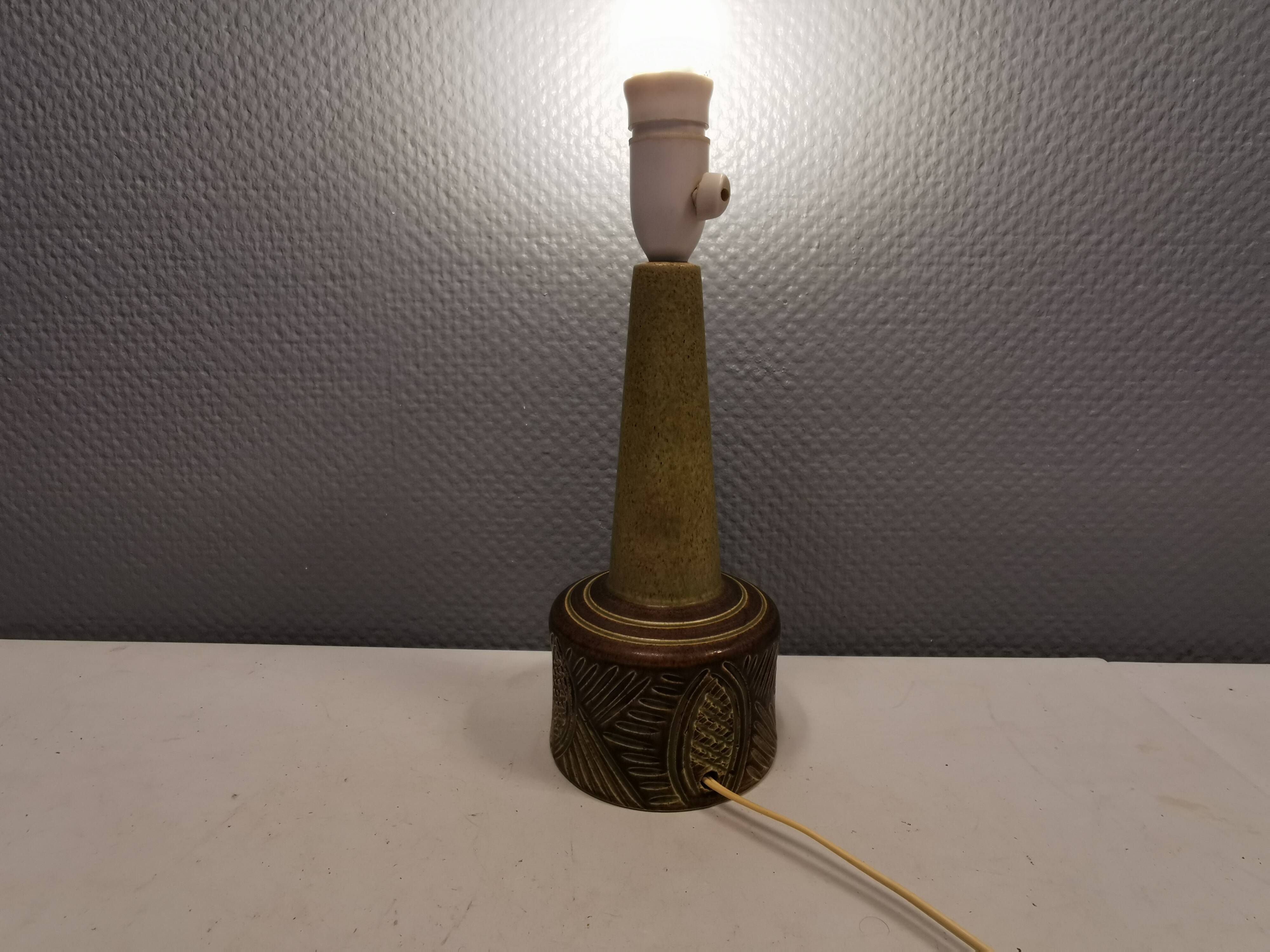 Table lamp from P.M ceramics, Denmark 1970s.