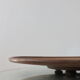 1950s wooden circular flat bowl plate pink beech