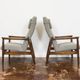 Mid-century high back armchairs by Edmund Homa, GFM, Poland, 1960s, set of