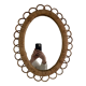 Miroir rotin forme fleur