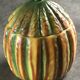 Vintage ceramic sugar bowl by Barettoni Nove, melon shape, Italy