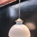 Large opaline pendant light