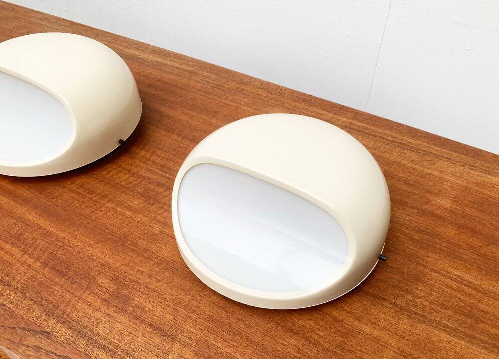 Italian Space Age Wall Lamps from the Mid-Century by Gerd Lange for Kartell, 1960s, Set of 2