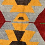 Tapis Kilim tribal tissé à la main 5x7, 155x232Cm