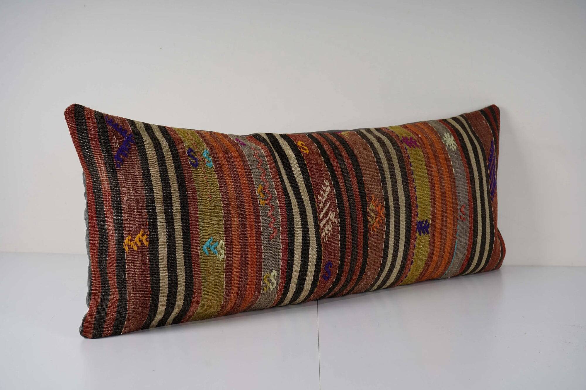 Vintage kilim cushion cover 41x102 cm