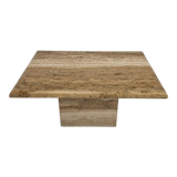 Italian coffee or side table in travertine, 1980s