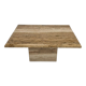 Italian coffee or side table in travertine, 1980s