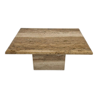 Italian coffee or side table in travertine, 1980s