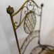 Paire de chaises hautes pliantes en fer forgé – Patine ocre – Style Ja