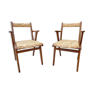 Paire de fauteuils pieds
