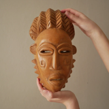 Carved wooden mask African art tribal ethnic decoration