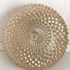 Round apricot-colored ceiling light, molded glass diamond tips ⌀ 20 cm