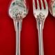 Antique silver-plated monogrammed cutlery set