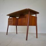 Teak Desk By Gunnar Nielsen For Tibergaard, 1960s.