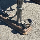 Lectern, restaurant or store counter in wood and wrought iron