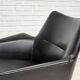 Années 60, design scandinave, chaise pivotante, état d'origine, cuir artificiel, base en aluminium moulé