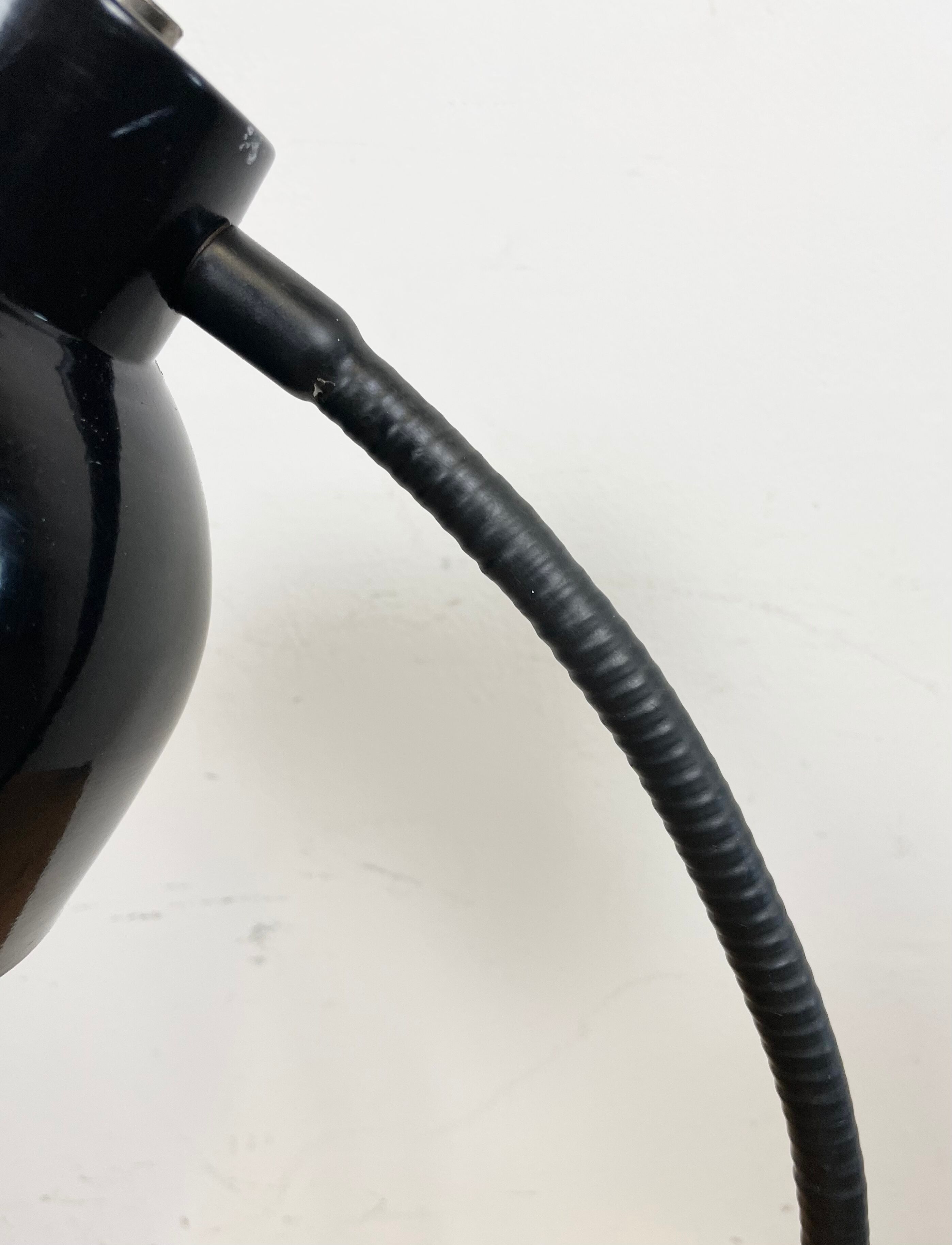 Black Industrial Gooseneck Table Lamp, 1960s