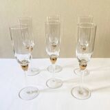 Glass champagne flutes