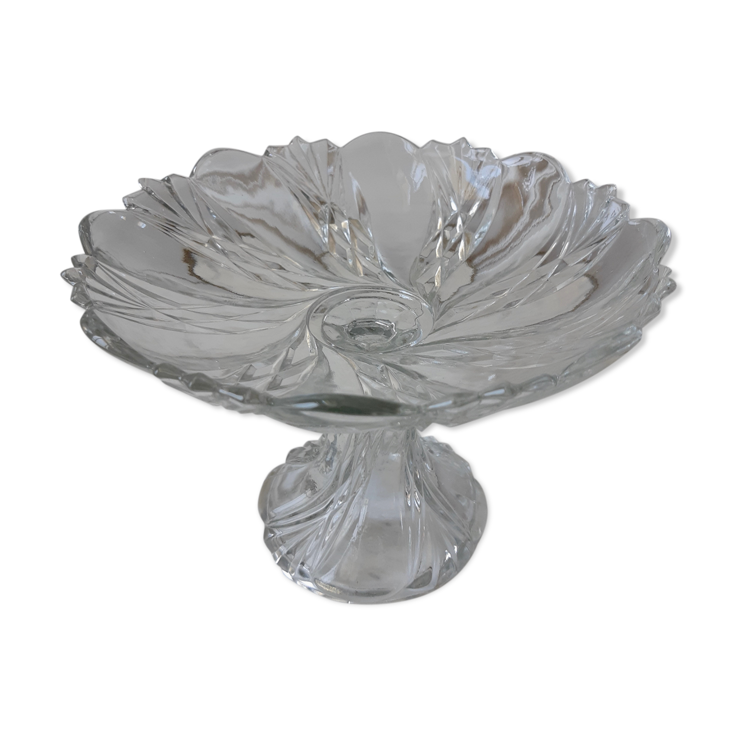 Portieux crystal fruit cup signed 50s