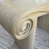 70s tropicalist rattan console