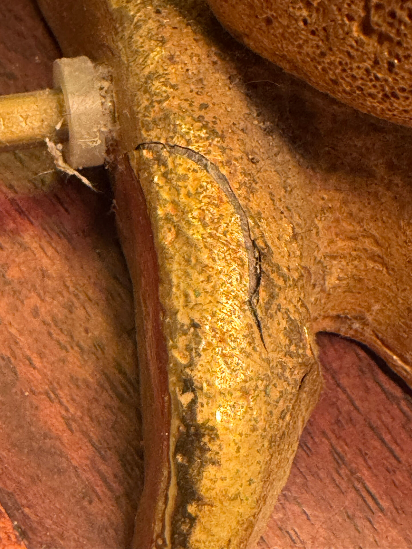 Lampe de table à deux bras en bronze doré par Georges Mathias for Fond