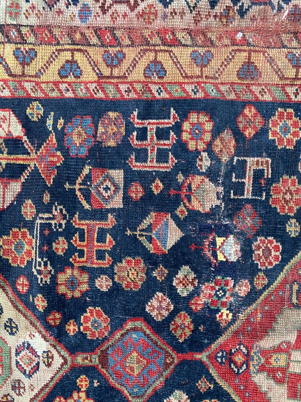 Tapis ancien persan ghashghai 120x212cm