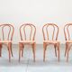 Bent beech wood chairs with straw seats, no. 34 total, 1990-2000