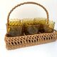 1970s rattan glass holder