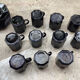 Large 11-cup coffee service Arcoroc vintage Esso collection