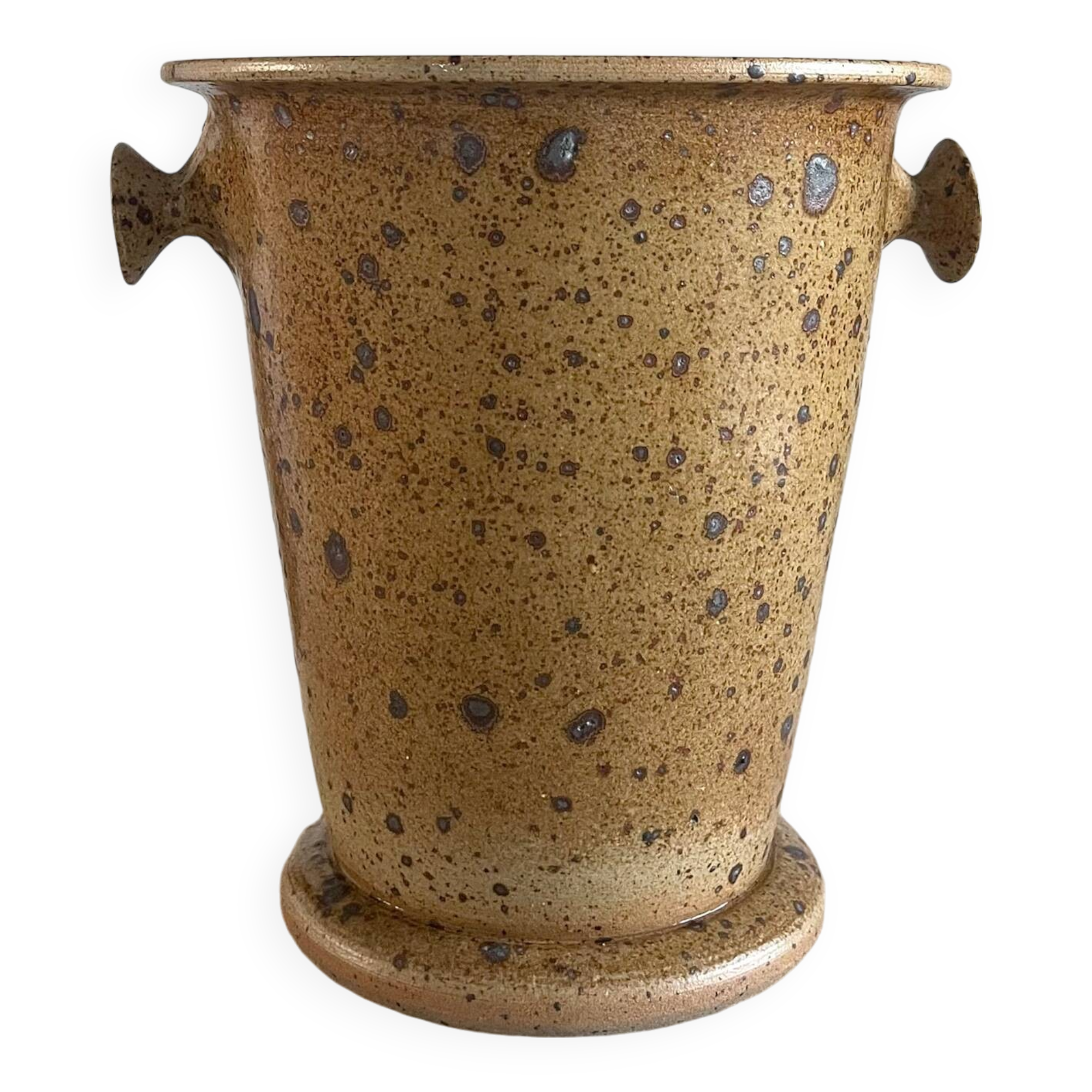 Seau à glace en grès pyrité 1970
