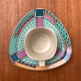 Postmodern Flash One Series coffee service, plates, cups, saucers by Dorothy Hafner for Rosenthal, 1980s, Set of 6