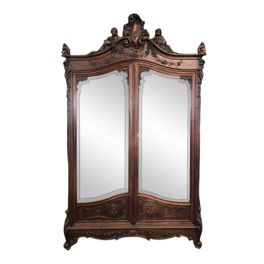 Large Louis XV style bedroom in walnut