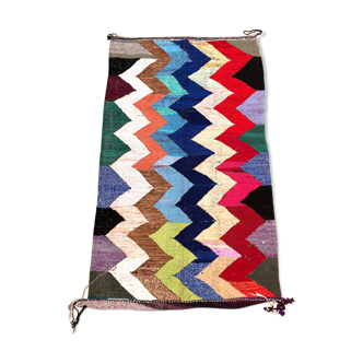 Moroccan Berber carpet Kilim Boucherouite 2.05x1.24m