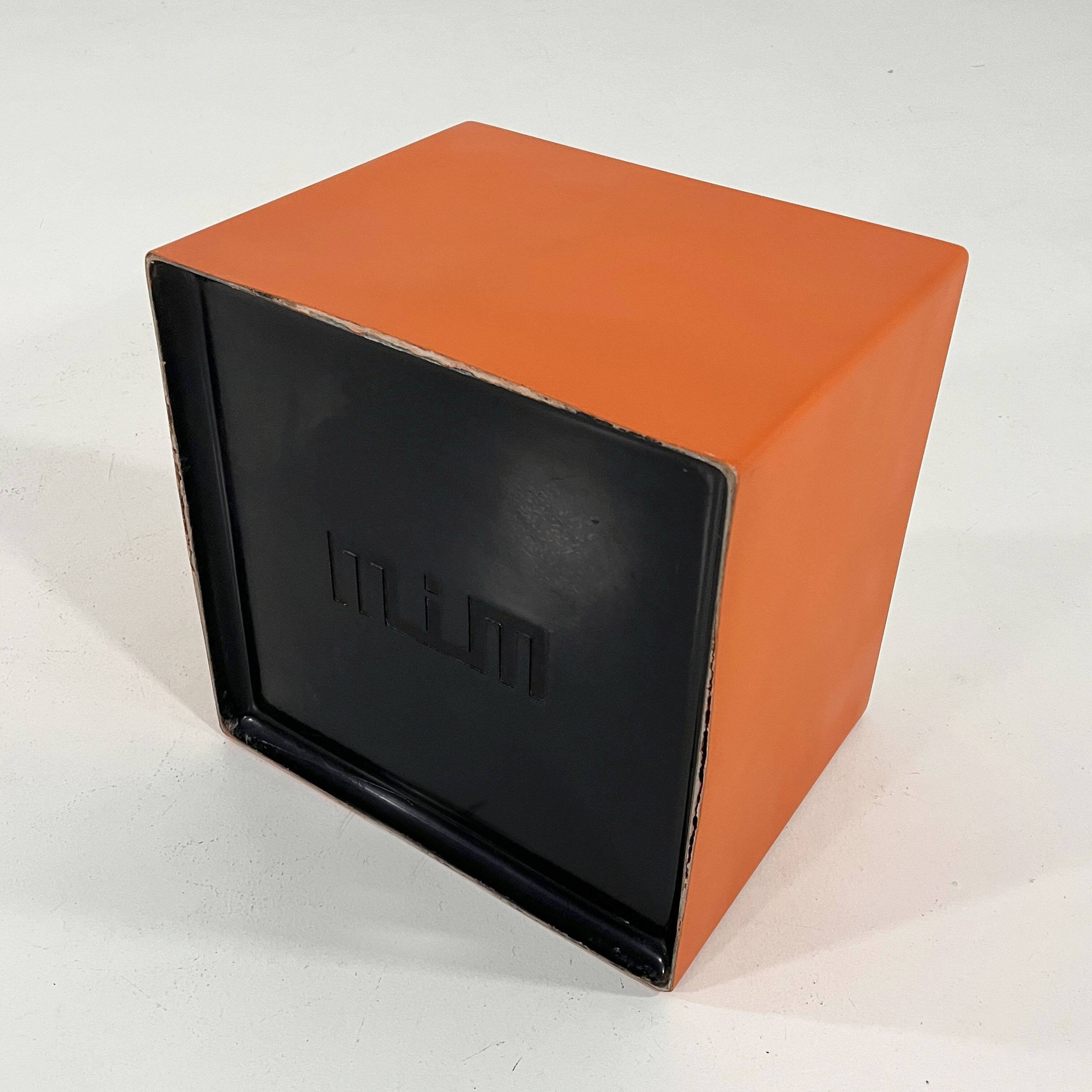 Orange and white stool Il Kubile by MIM Roma, 1970