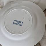 6 dessert plates - Antique tableware set 82 pieces Sarreguemines earthenware Art Nouveau style