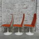 3 Vintage swivel tulip chairs