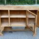 Vintage solid wood art deco 1950s display cabinet