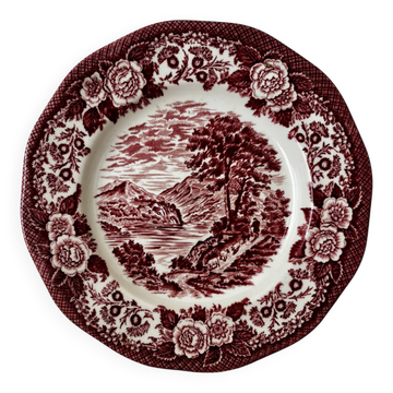 Assiette à dessert anglaise Enoch Wedgwood Lochs of Scotland