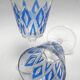 6 verres à eau VMC Reims Arlequin bleu