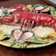Large trompe l'oeil pottery seafood plate